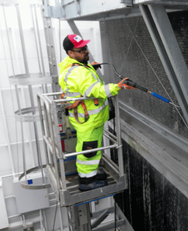 Worker working on Cooling machines